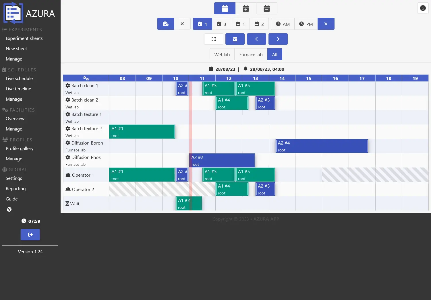 Automatisch erzeugter Zeitplan